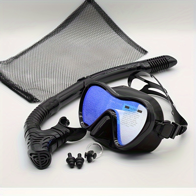 Freediving Mask Set - Professional Silicone Snorkeling Mask And Breathing