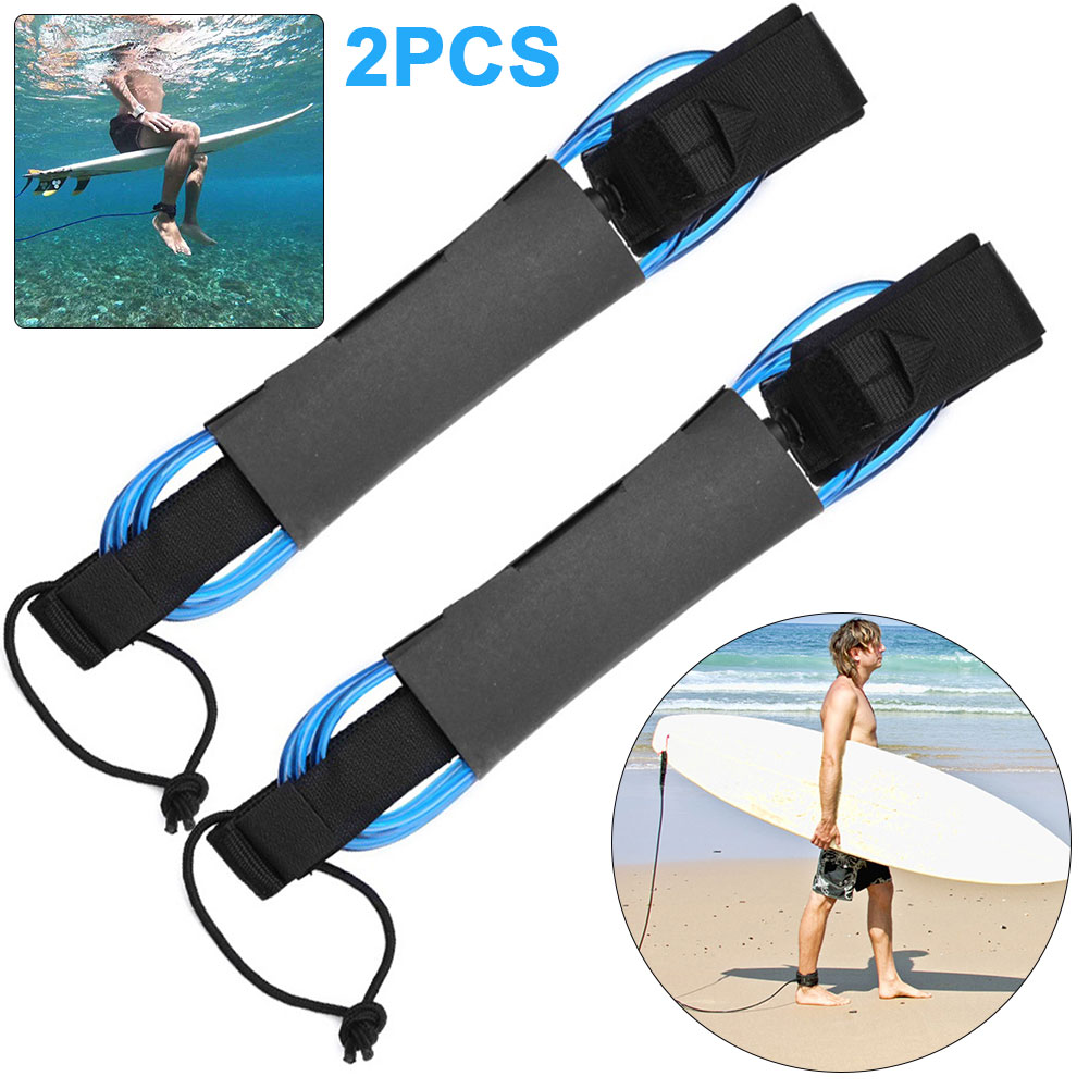 Surfboard Leash Ankle - 2Pcs 6ft Surfboard Ankle Leash Elastic