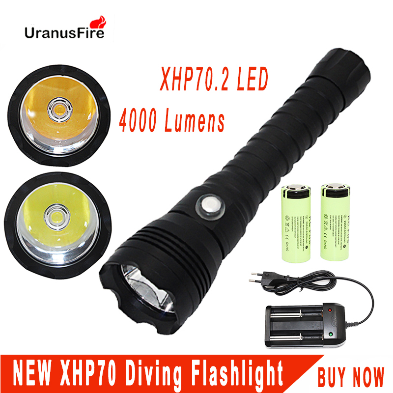 XHP70.2 LED Diving Flashlight  - Underwater Flashlight review and price