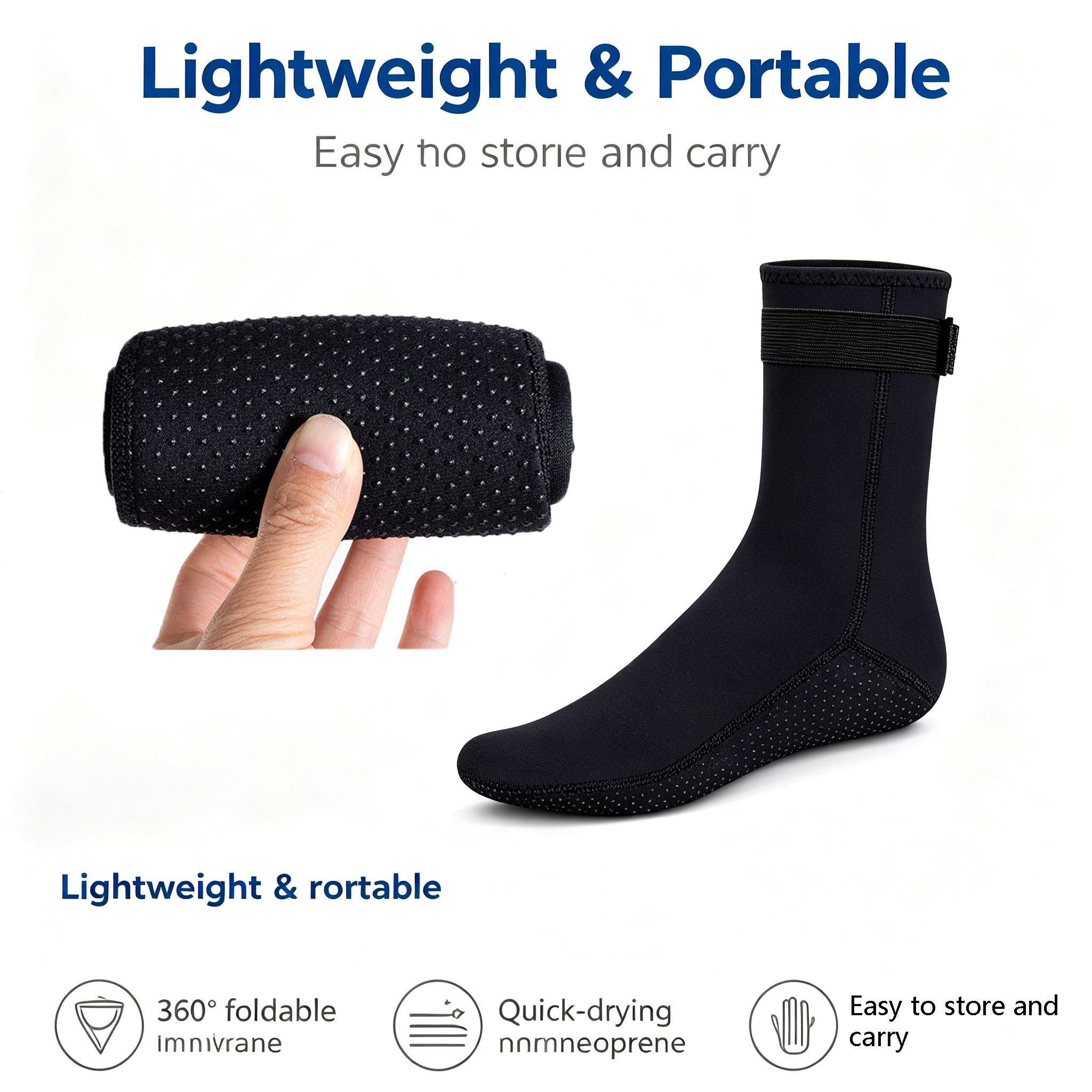3MM Neoprene Diving Socks Anti - Snorkel Dry Top review and price